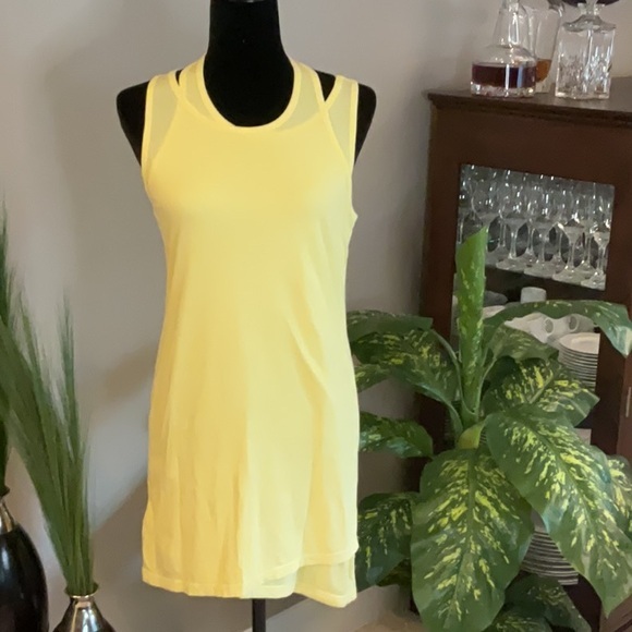 MONROE - Stylish Sleeveless Yellow T- Shirt Dress - NEW - Picture 1 of 3
